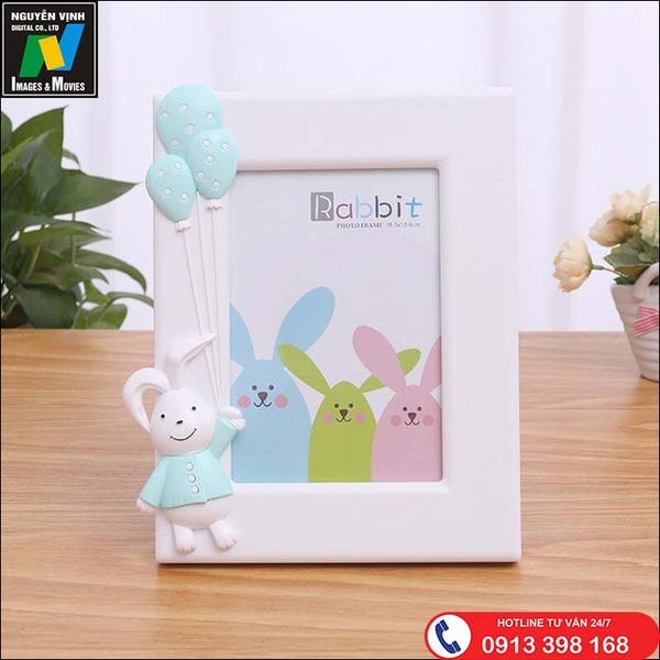 Khung Ảnh Để Bàn Hình Thỏ Dễ Thương