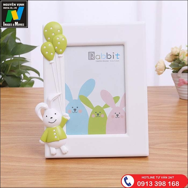 Khung Ảnh Để Bàn Hình Thỏ Dễ Thương