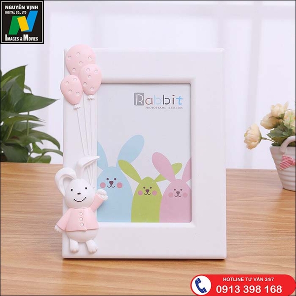 Khung Ảnh Để Bàn Hình Thỏ Dễ Thương