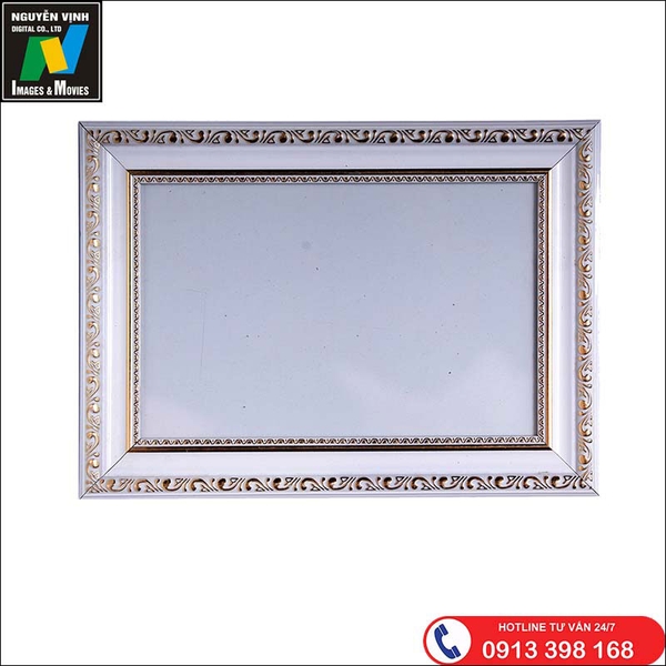 Khung Ảnh Treo Tường Mạ Màu Trắng Sang Trọng