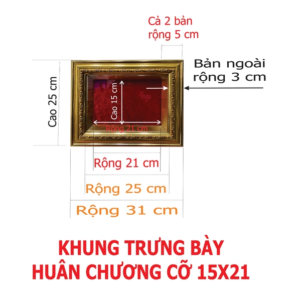 Khung huân chương 15x21