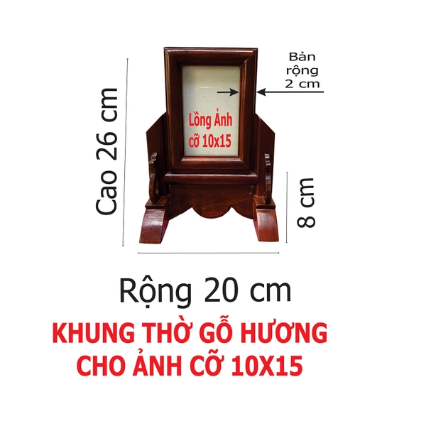 KHUNG THỜ CỠ 10X15 ĐƠN