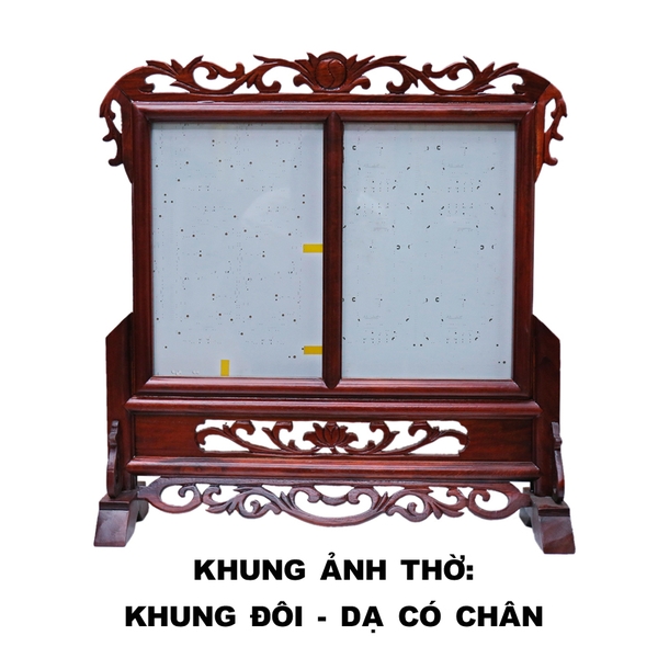 Khung Ảnh Thờ Bằng Gỗ Hương Đồ Đôi Dạ Treo Tường Cỡ 20x30cm Họa Tiết Hoa Văn Độc Đáo Tại Nguyễn Vịnh Digital