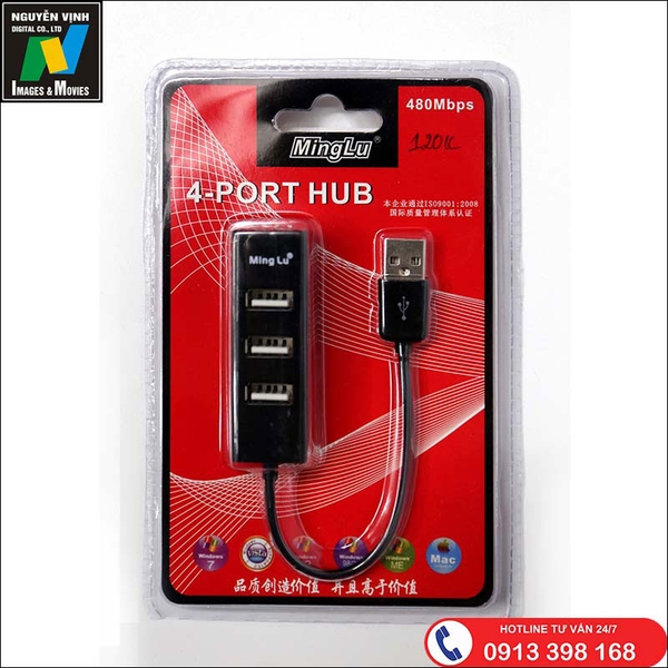 Bộ USB chia 4 cổng đa năng