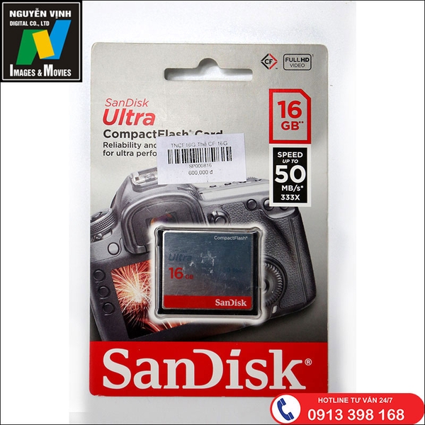 Thẻ nhớ CF 16GB SanDisk