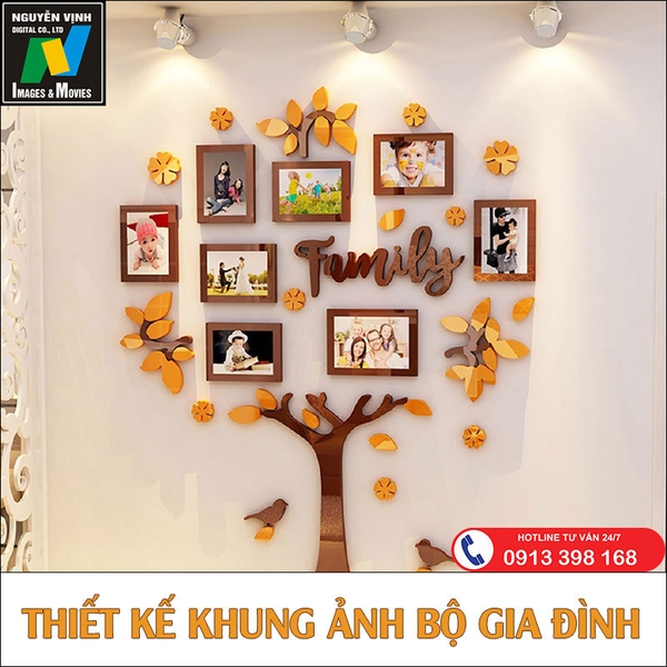 Thiết Kế Khung Ảnh Bộ Gia Đình