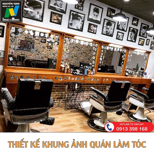 Thiết Kế Khung Ảnh Bộ Quán Làm Tóc