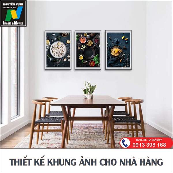 Thiết Kế Khung Ảnh Bộ Cho Nhà Hàng