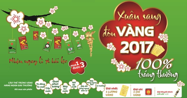 KangarooStore.vn tưng bừng triển khai chương trình "Xuân sang đón vàng 2017"