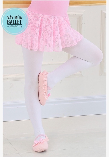 Giày vải múa viền ren kem