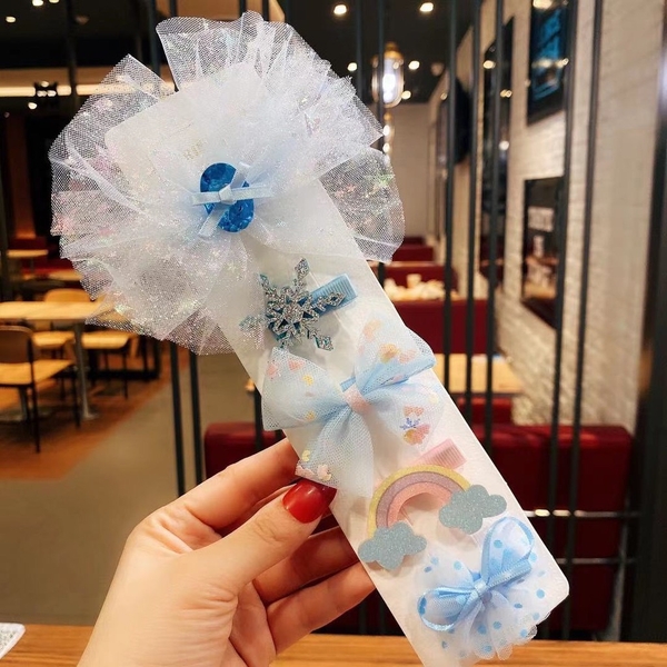 Set kẹp tóc nơ công chúa