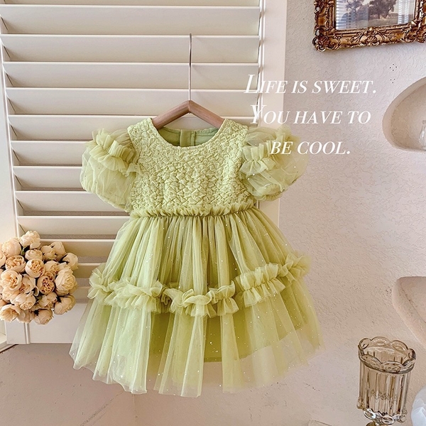 Váy công chúa bồng bềnh (trắng, hồng, xanh)