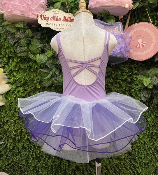 Váy múa 2 dây kép đan lưng nhiều màu