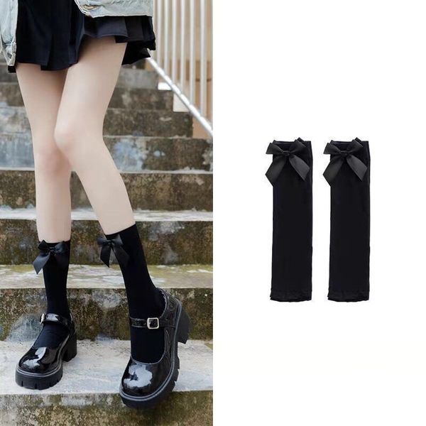 Tất đùi nơ đen