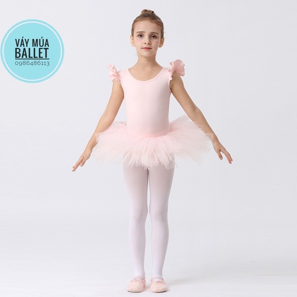 Váy múa tiên sao đan lưng đen