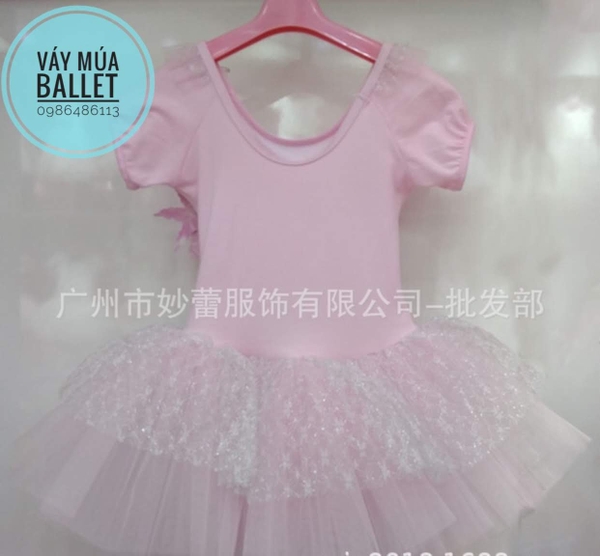 Váy múa girl phối ren kim tuyến Barbie