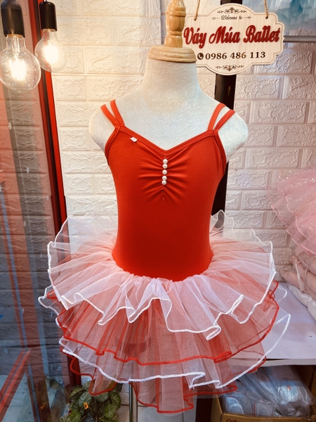 Váy múa 2 dây kép đan lưng nhiều màu