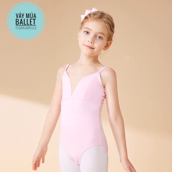 Áo tập múa 2 dây V đáp ngực (nhiều màu)