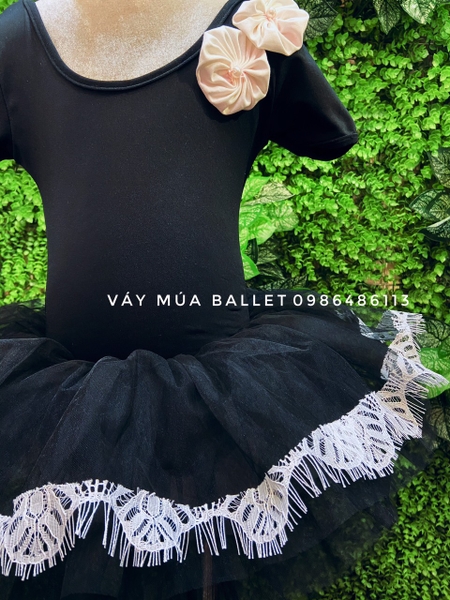 Váy múa tay chân viền ren