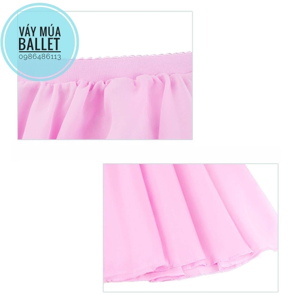 Set áo váy tập múa tay ngắn (tím, hồng, đen, đậm)