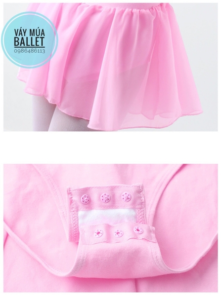 Váy tập múa tay ngắn chân voan