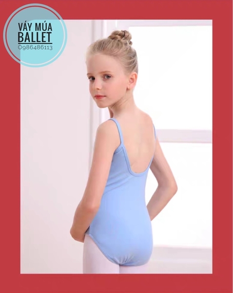 Áo tập múa 2 dây khoét lưng (đen, hồng, xanh)