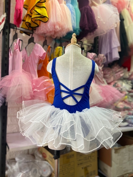 Váy múa dây đan xanh coban