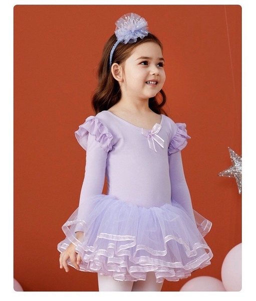 Váy múa tiên viền dài new (hồng, tím, xanh)