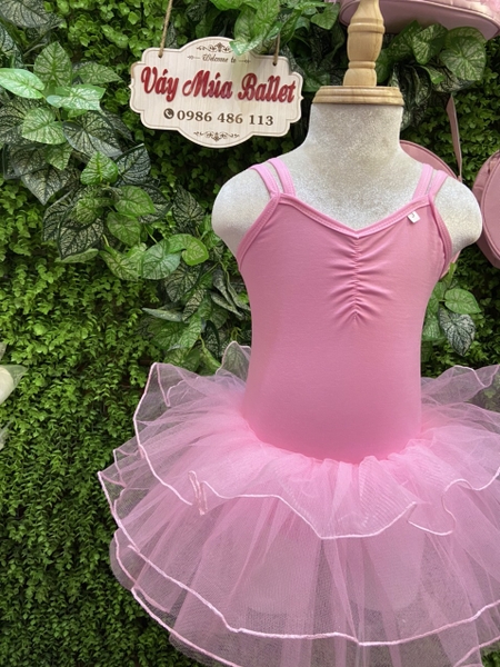 Váy múa 2 dây kép đan lưng nhiều màu