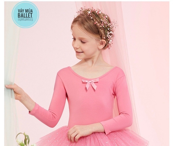 Váy múa đan lưng sao dài E (hồng, nâu, đỏ)