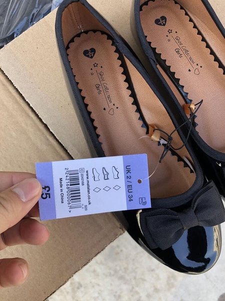 Giày ballet bow black matalan