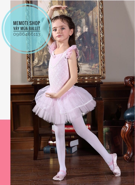 Váy múa phối ren tà vạt