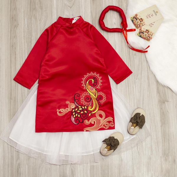 Bộ áo dài thêu phượng