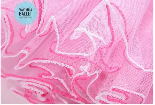 Váy múa tiên dài tay màu hồng, xanh coban, vàng, hồng đậm