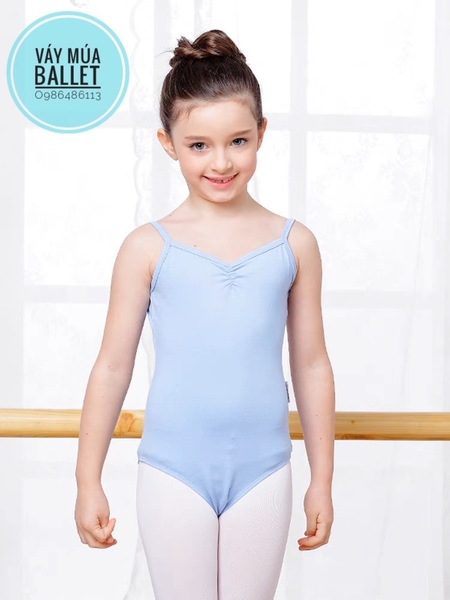 Áo tập múa 2 dây khoét lưng (đen, hồng, xanh)