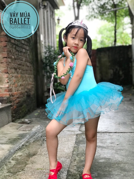 Váy múa 2 dây 3 tầng