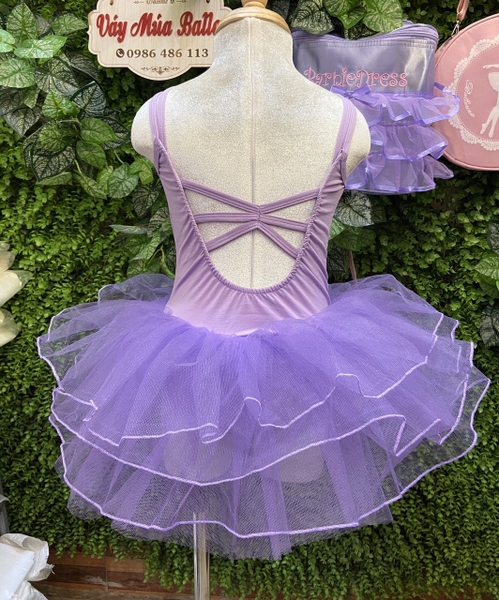 Váy múa 2 dây kép đan lưng nhiều màu