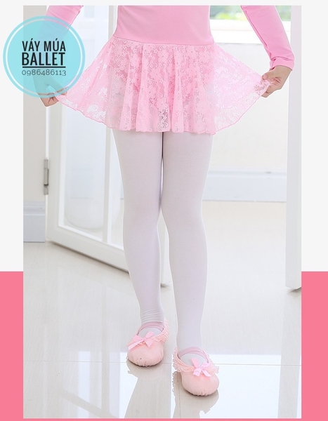 Giày vải múa viền ren kem