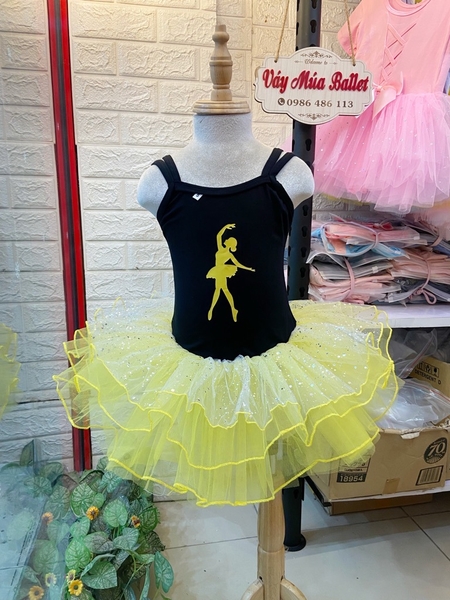 Váy múa dây đan lưng girl lấp lánh