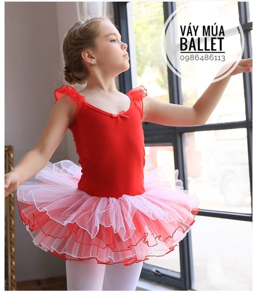 Váy múa tay tiên Goliath Girl (hồng, đỏ, đậm)