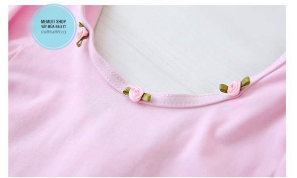 Váy múa hoa cổ 2 tầng dài