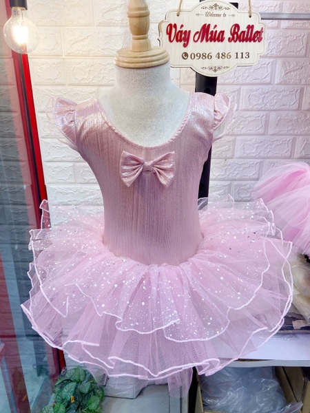 Váy múa tay tiên nơ nhũ sao