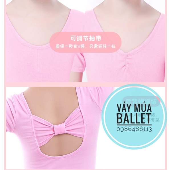 Váy tập múa voan dài tay (hồng, tím)