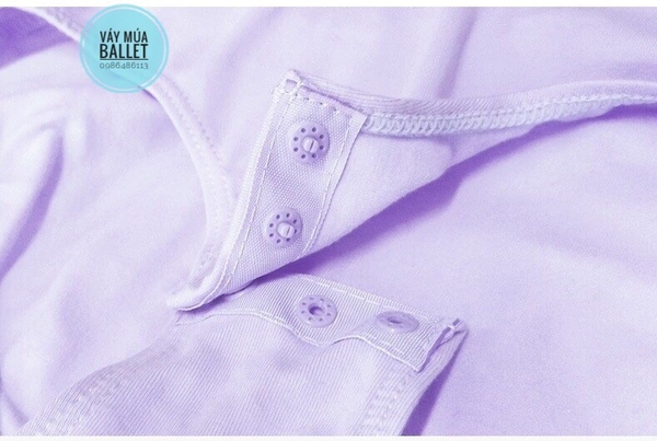 Váy múa phối ren tiên dài tay (xanh, hồng, tím)