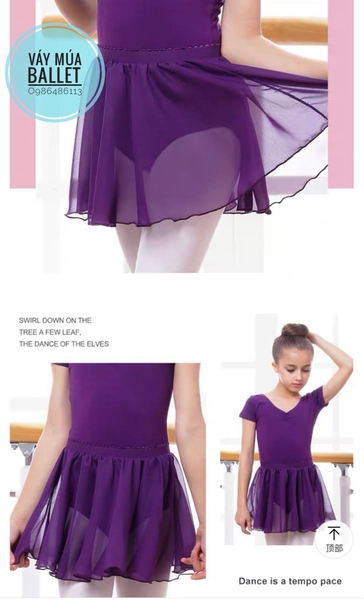 Chân váy múa cạp chun voan mềm(nhiều màu)