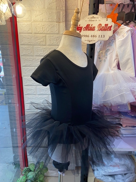 Váy múa basic thun ngắn tay