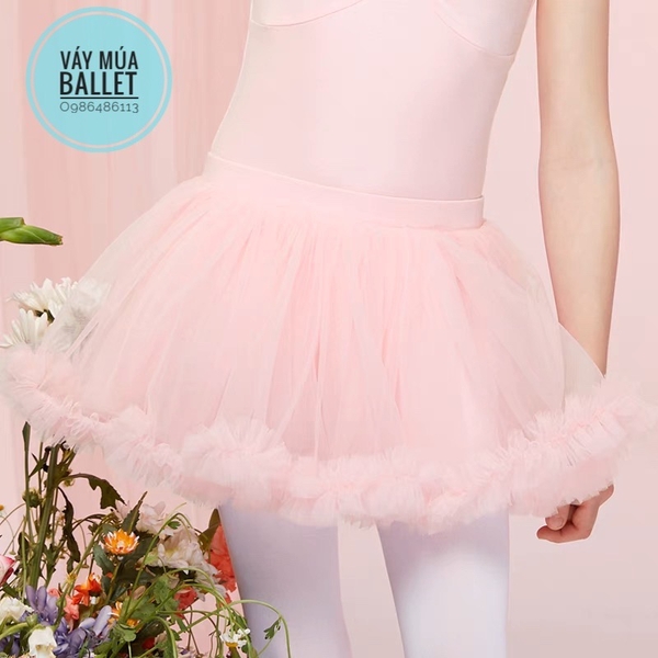 Chân váy múa tutu bồng bềnh xanh