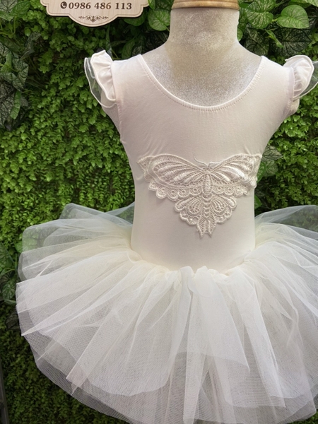 Váy múa tay tiên bướm trắng
