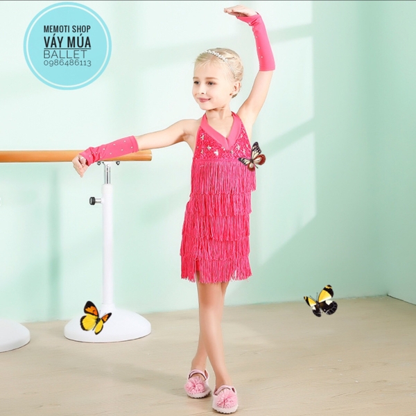 Bộ nhảy khiêu vũ tua rua hồng