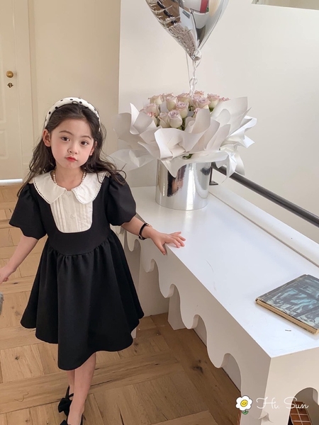 Váy tiểu thư phối màu sang xịn s130